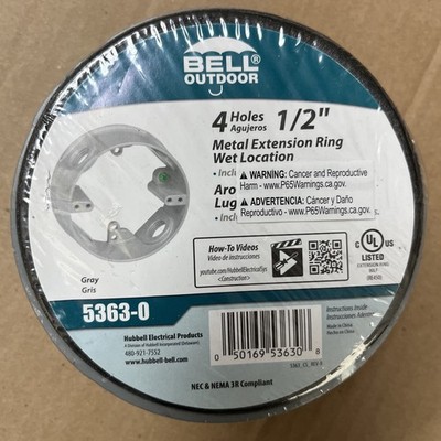 Bell 5363-0 Gray 4-Inch Round Extension Adapter