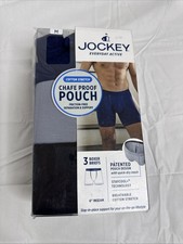Jockey Men's Chafe Proof Pouch 6  Boxer Brief Size M Multicolor - 3 Pack