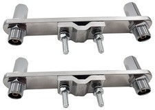 2 Lot Workman DAM-1 CB Radio Dual Antenna Flat Bar Mirror Mount Bracket w/ Studs
