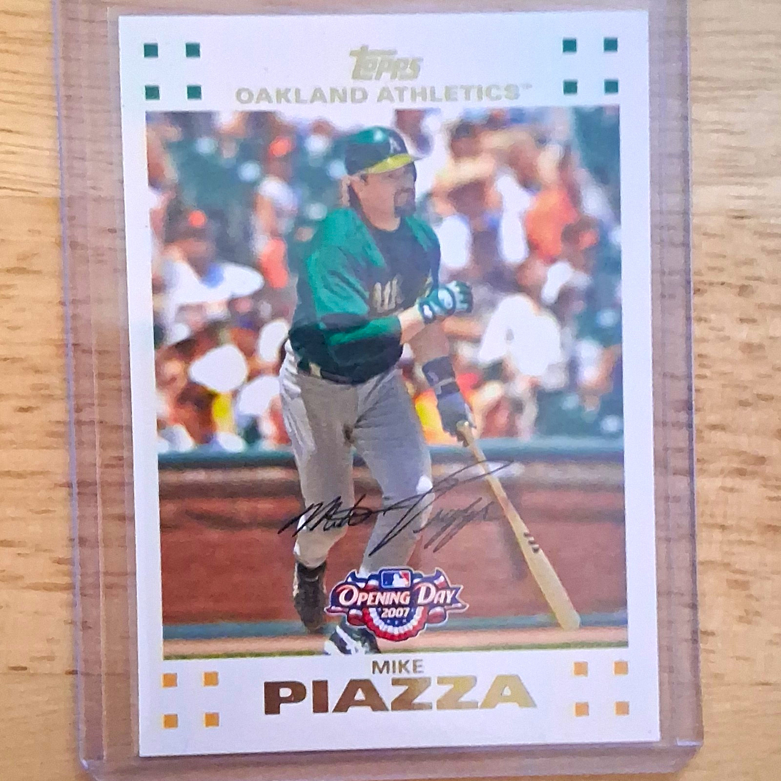 Topps 2007 Opening Day Gold /2007 Mike Piazza #2 Oakland Athletics