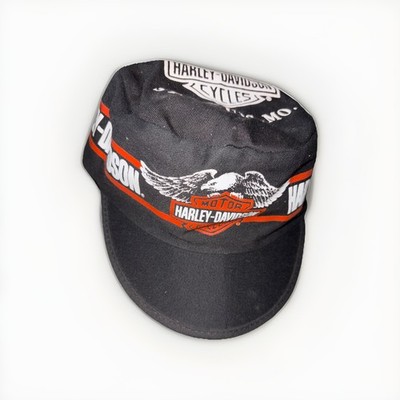 Vintage Harley-Davidson Painters Crowd Cap Hat Black Eagle Logo Cotton Youth 90s