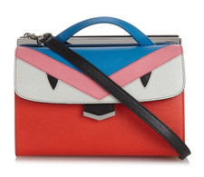  2,400 FENDI Monster Small Demi Jour Multicolored Leather Shoulder Bag NWOT