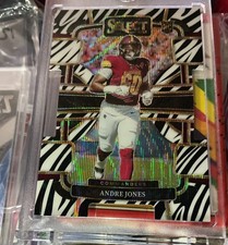 2023 Panini Select - Concourse Andre Jones 98 Zebra Prizm Die-cut Rc