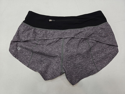 Lululemon Womens Speed Up Shorts 2.5'' Lined In Heather Lux Multi-Black Size 4