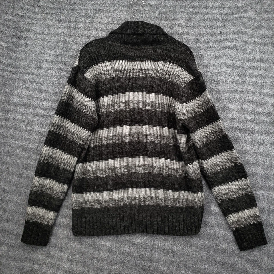 Кардиган мужской Kenneth Cole Reaction большой серый в полоску шерстяная смесь свитер шаль - Изображение 2 из 4