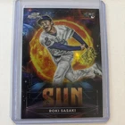 Roki Sasaki RC 2025 Topps Chrome Cosmic Planetary Pursuit The Sun SSP #PPS-6