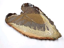 Watson Tipp City Ohio Art Large Pottery Stoneware Tray Plate Leaf Design Estate