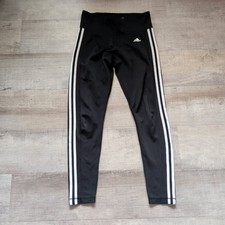 Adidas Leggings Size Small M Three Stripe Skinny Stretch Athletic