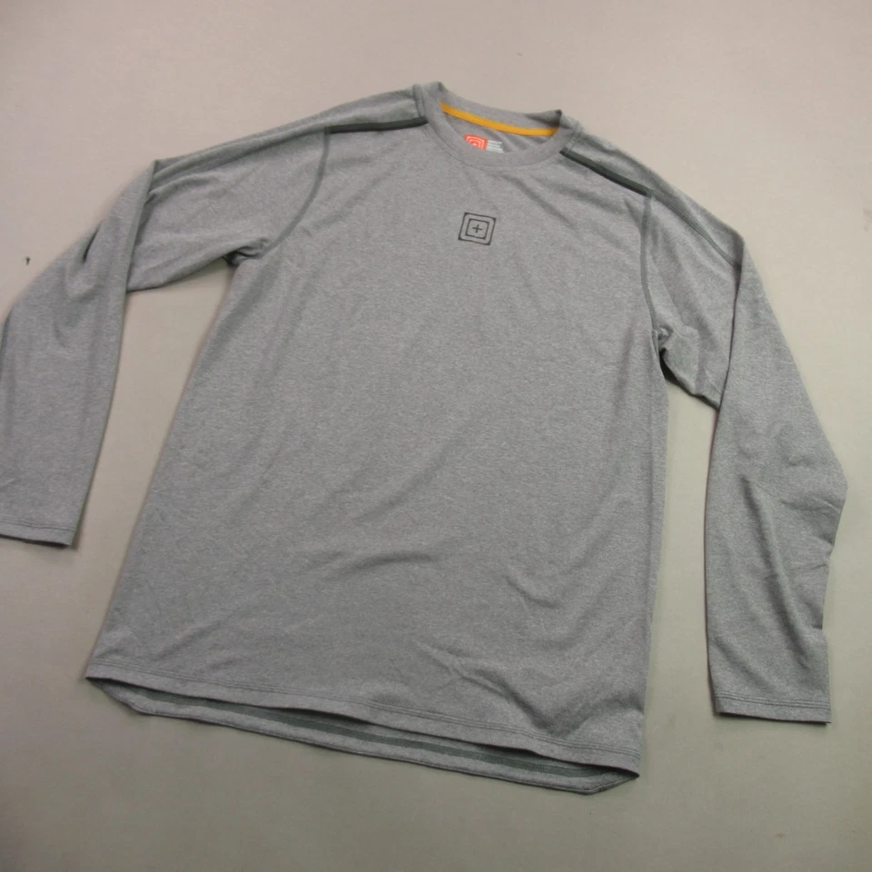 Camisa táctica 5.11 para hombre manga media larga cuello redondo informal gris Foto 2 de 4