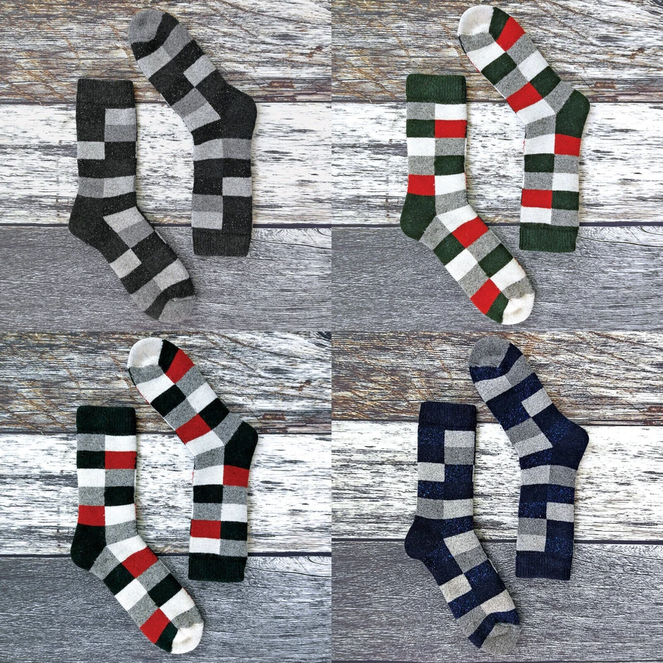 Calcetín Snob - Calcetines de mezcla de lana transpirables a cuadros para mujer Foto 4 de 4