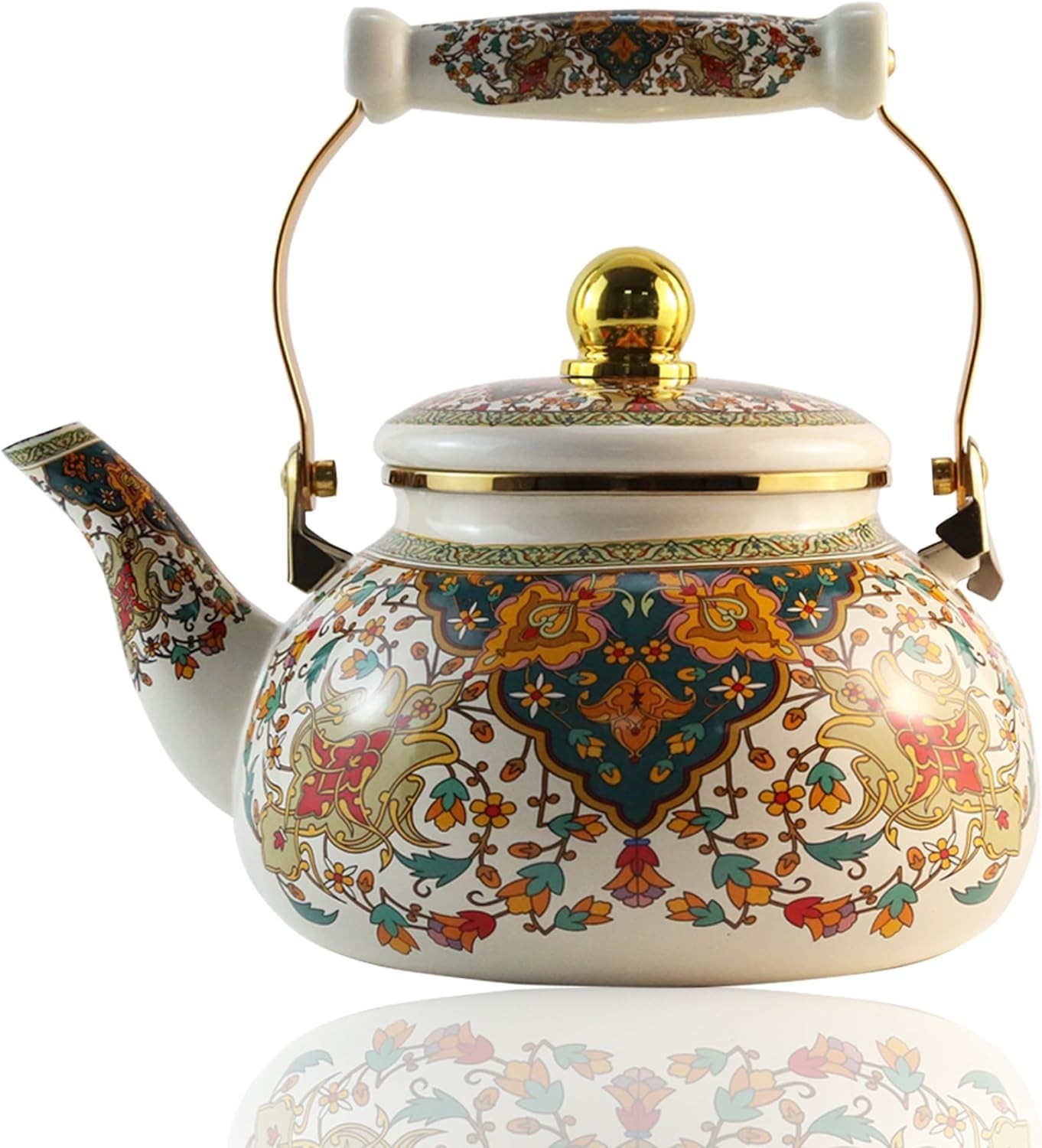 Kettle 2.5 L Porcelain Teapot With Ceramic Handle Pot!