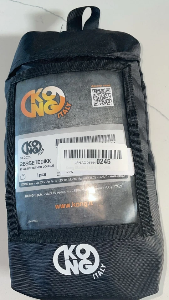 Cordón de seguridad KONG elástico doble amarillo OS 253SETE01KK nuevo Foto 4 de 4