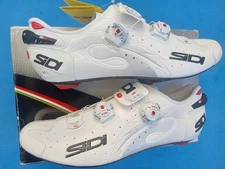 SiDi Wire Carbon 48 EU / 12.5 US road shoe Speedplay only! 4-bolt White new 🇮🇹
