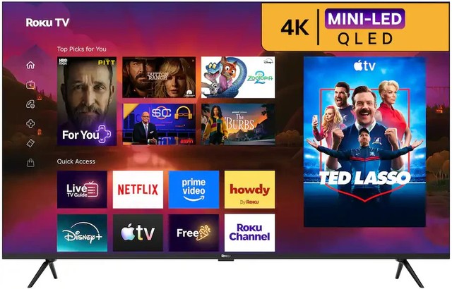 Roku 55" Plus Series 4K QLED Mini-LED HDR Smart TV (Refurbished)