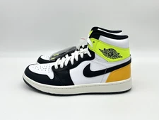 Nike Air Jordan 1 High Golf Men's Size 9.5 Spikeless White Volt Gold DQ0660-105