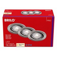 Briloner Led Einbauleuchten Matt-Nickel 3Er-Set 3Xgu10/5W