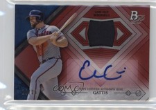 2014 Bowman Platinum Relics Red Refractor /25 Evan Gattis #AR-EG Auto 9l6
