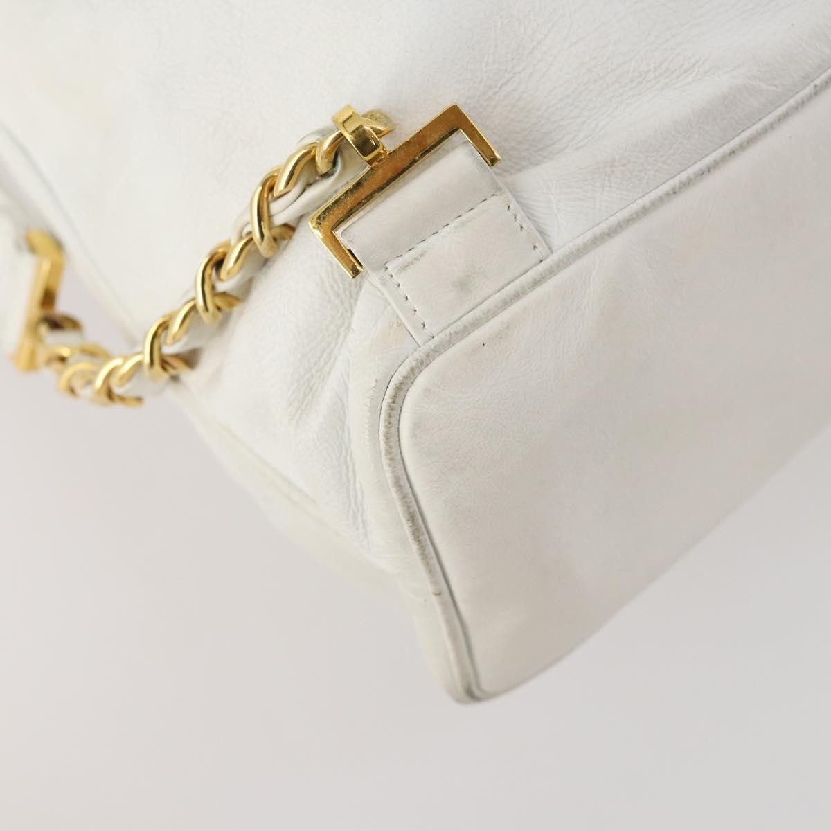 CHANEL Backpack Leather White Gold CC Auth gh1739 CHANEL Backpack Leather White Gold CC Auth gh1739 | eBay main image 3