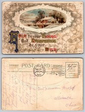 Alliance Ohio Cottage Snow Scene Postcard