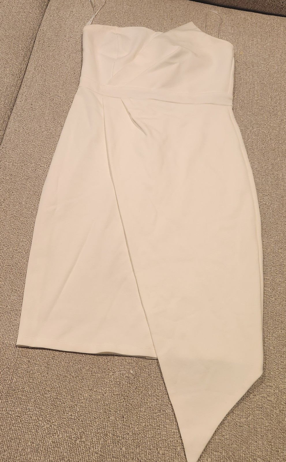 Lulus Always Turning Heads White Bustier Tulip Midi Dress Size S