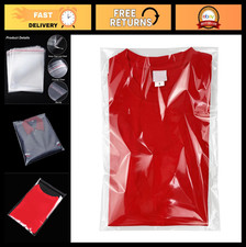 Clear Self-Sealing Cellophane Bags for Shirts - 10x14 Inch, 100 Pack, Durable