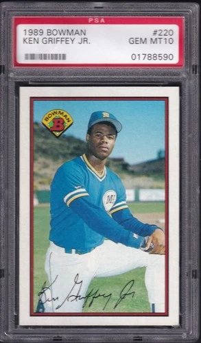 KEN GRIFFEY JR. 1989 Bowman #220 Rookie (RC) PSA 10 Gem Mint HOF