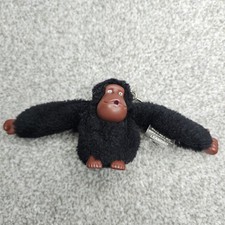 Kipling Monkey Keychain Key Ring Plush Charm Black Davina