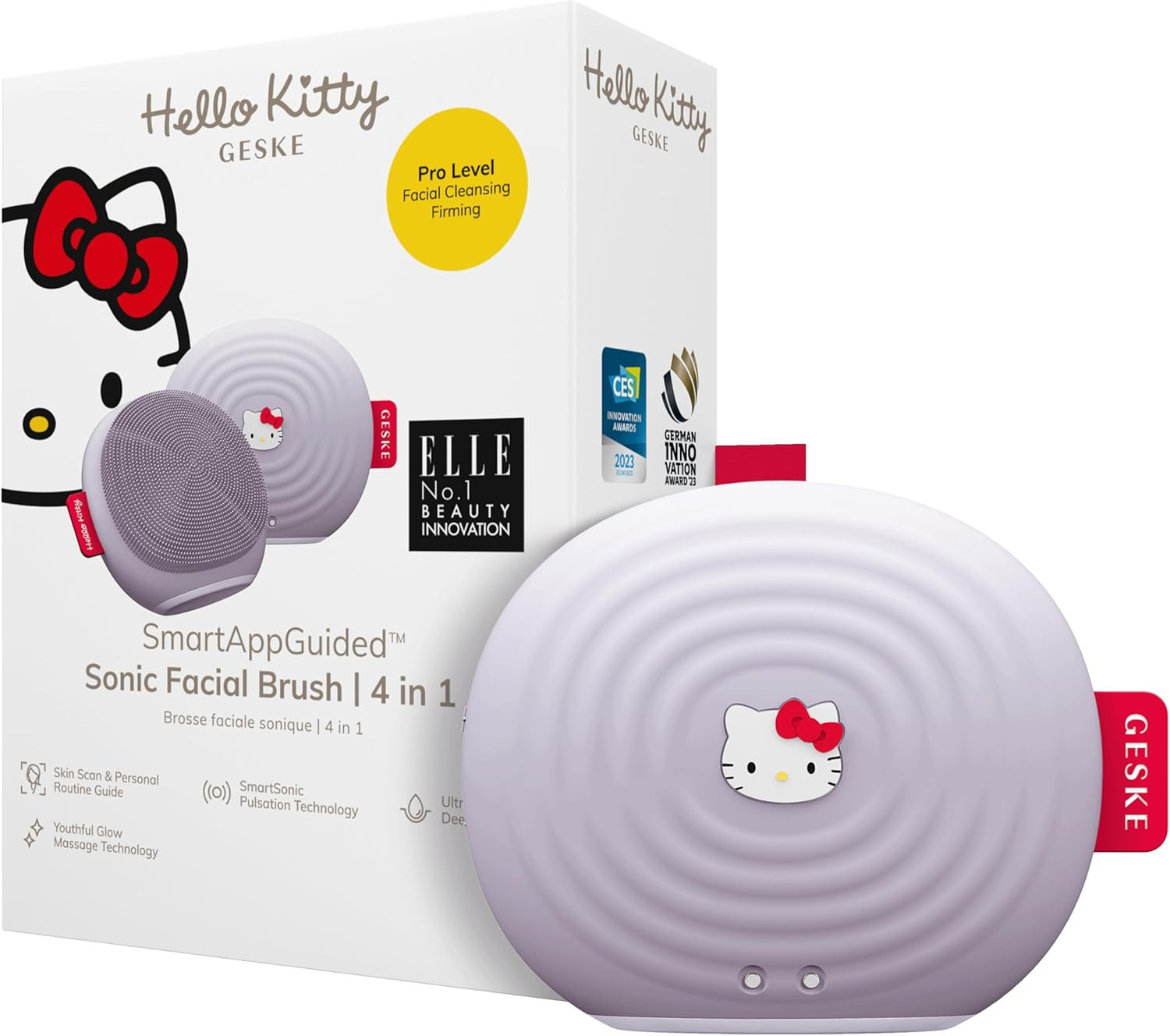GESKE x Hello Kitty Sonic Facial Brush 4 in 1: Spazzola Viso Elettrica