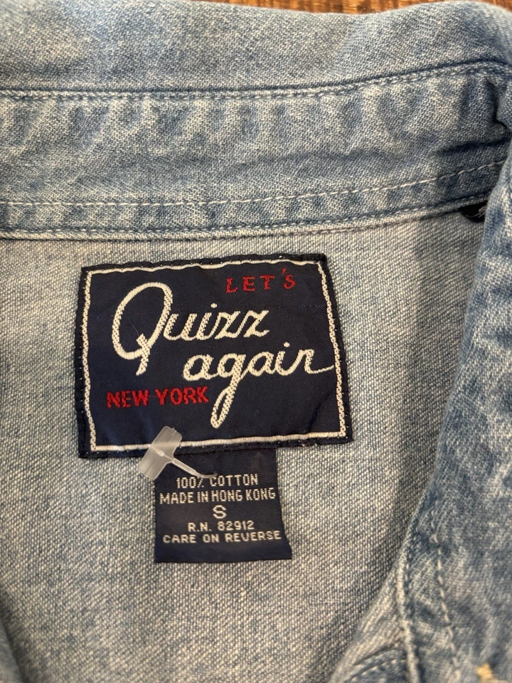 Lets Quizz Again 女式刺绣牛仔熊衬衫 S 码 — 第 4/4 张图片