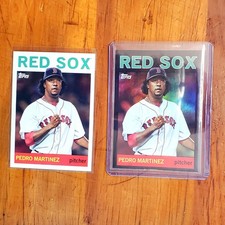 2025 Topps Archives Baseball #29 Pedro Martinez Black Foilboard SP + Base Card