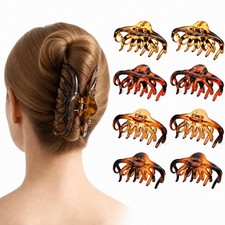 Mber 8x Octopus Hair Claw Clips Strong Hold Non Slip Hair Clips Thick Thin Hair