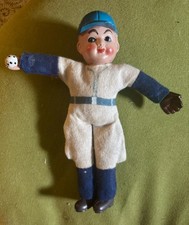 Vintage Celluloid Yankees Souvenir Doll 8 Made In Japan 1940s