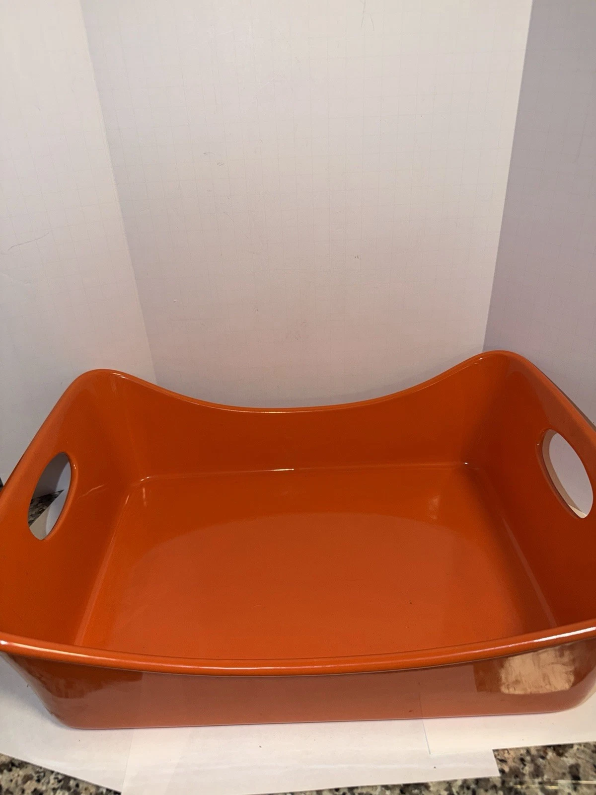 Rachael Ray Orange 9" X 13” Lasagna Lover Stoneware Baking Dish Or Casserole Pan