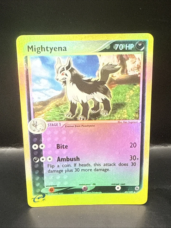 Pokemon TCG Mightyena 42/109 Reverse-Holo Ruby & Sapphire Base Set 2003 - Image 3 of 4
