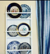 Wall Hanging Dish Rack , Plate Rack Wall Shelf