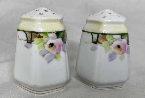 Vintage Hand-painted Nippon Salt & Pepper Shakers Sugar bowl cup and spoon - Picture 2 of 12