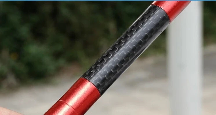 Nueva antena corta de coche de 4,7 pulgadas de aluminio FM/AM radio rojo fibra de carbono apta para MAZDA Foto 3 de 4