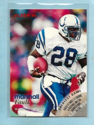 MARSHALL FAULK - 1996 Fleer - #60 - Colts - Comb. Shipping