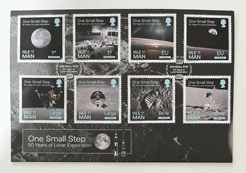 ISLE OF MAN 2019 FDC ONE SMALL STEP 50 YEARS LUNAR FIRST DAY COVER DOUGLAS PMK