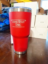 Disc Golf Lone Star Disc 32 oz Stainless Steel Tumbler Red