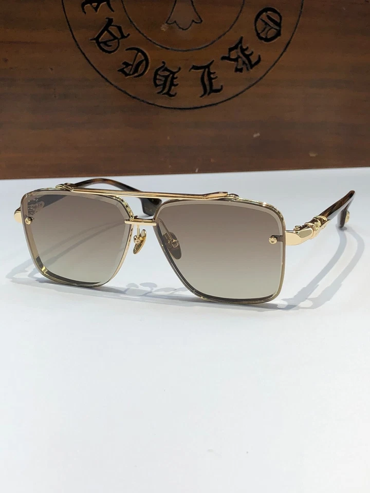 Gafas de sol Chrome Hearts CH8239 doradas lentes marrones unisex 63-12-149 Foto 3 de 3