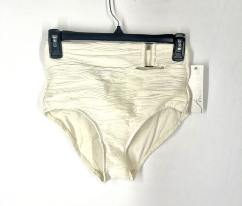 Anne Cole Women’s Ivory High Waist Bikini Bottom Size Small - Picture 1 of 3