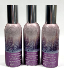 NEW 3 BATH BODY WORKS STRAWBERRY SNOWFLAKE CONCENTRATED ROOM SPRAY 1.5 OZ