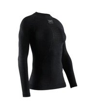 - X-Bionic Merino 4.0 Maglia Girocollo Maniche Lunghe Donna, Black/Black