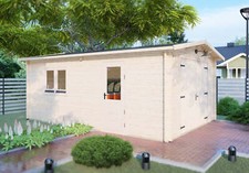 Shire Garage 12Gx18 Apex Log Cabin