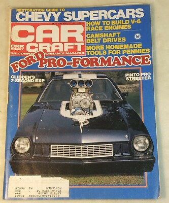 Car Craft Performance Magazine Vol 30 No 5 May 1982 Chevy Ford Pinto Pro Street
