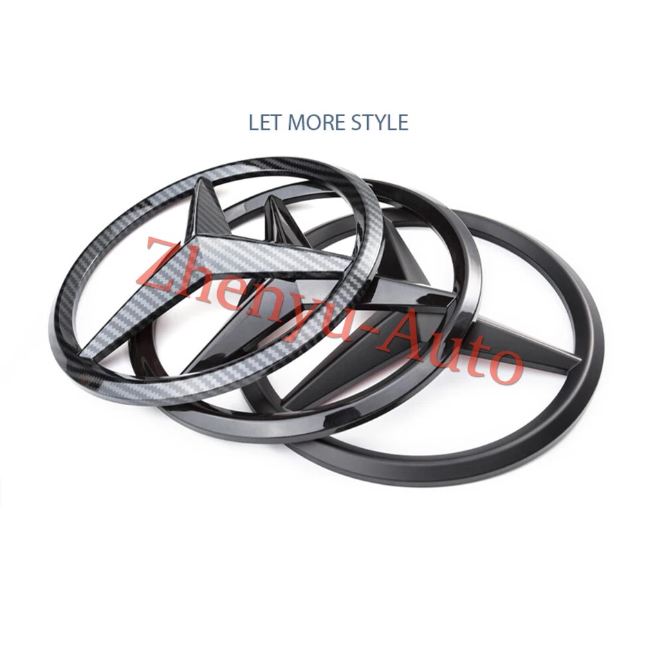 Front Grill Star Cover for Benz GLC GLE GLS 2015-2024 Gloss Black - Image 3 of 4