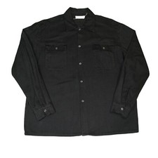 AllSaints Black Long Sleeve Denim Button Up Size Large