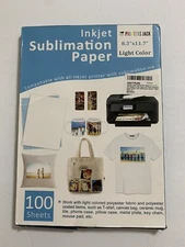 Printers Jack Inkjet Sublimation Paper 100 Sheets 8.3" x 11.7" Light Color