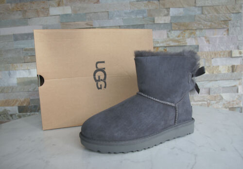 Ugg Size 6 37 Ankle Boots Winter Stiefel Shoes Fur Grey New Previously - Picture 1 of 7